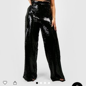 Black sequin never worn pants